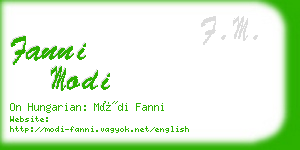 fanni modi business card